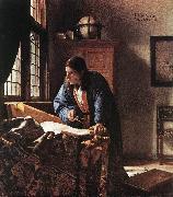 Jan Vermeer The Geographer oil painting reproduction